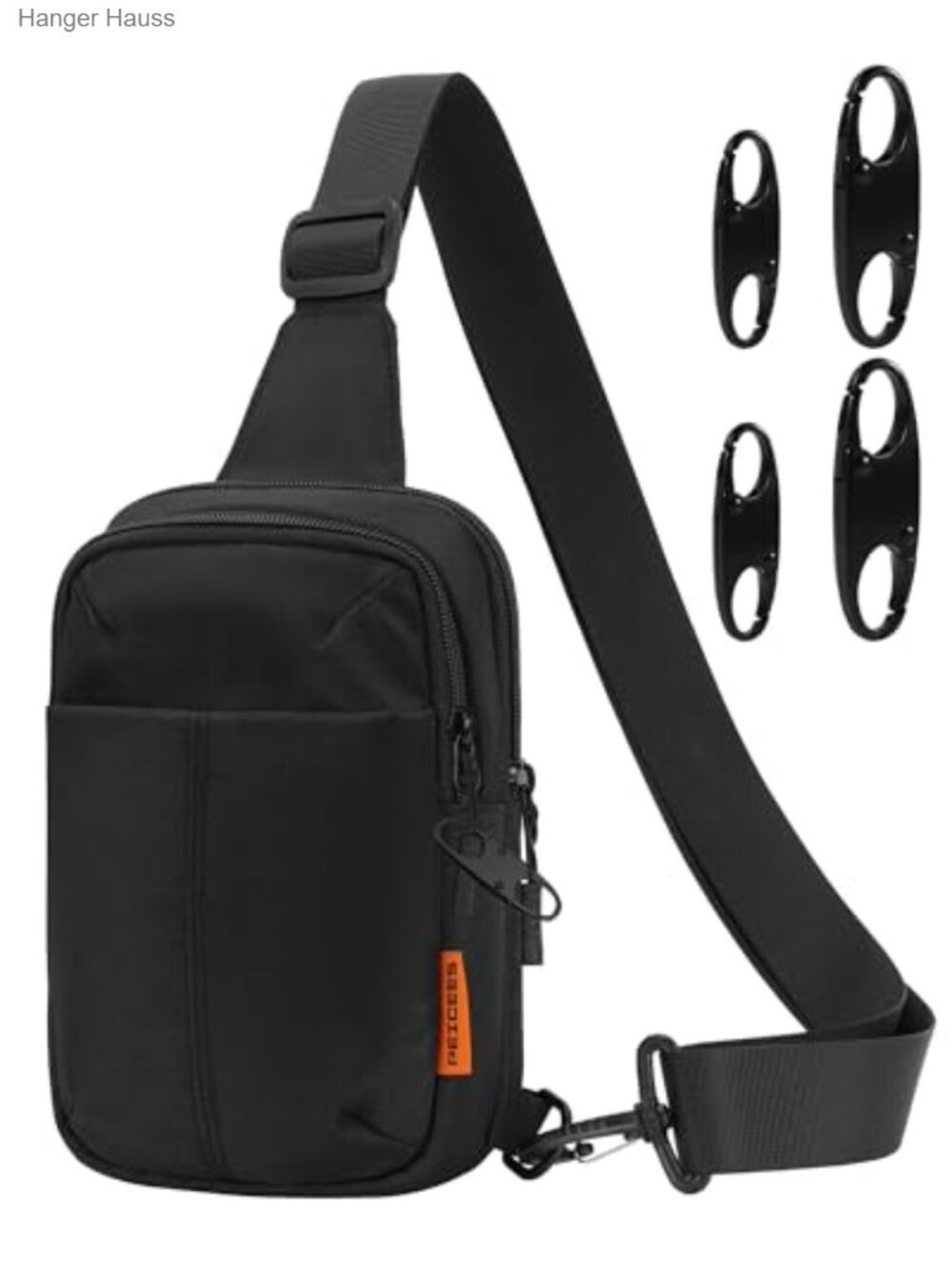 Men's Anti Theft Crossbody Sling Bag Waterproof Nylon Travel Pack